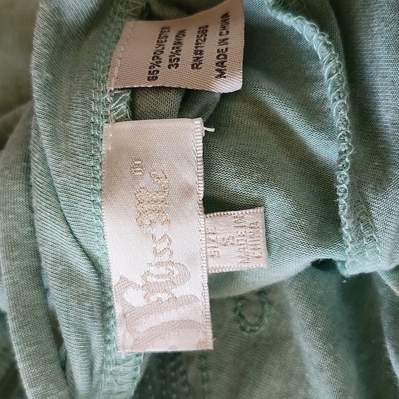 MISS ME MINT GREEN EMBROIDERED RHINESTONES OPEN STRAP V-BACK TOP PRICE FIRM - Picture 14 of 15